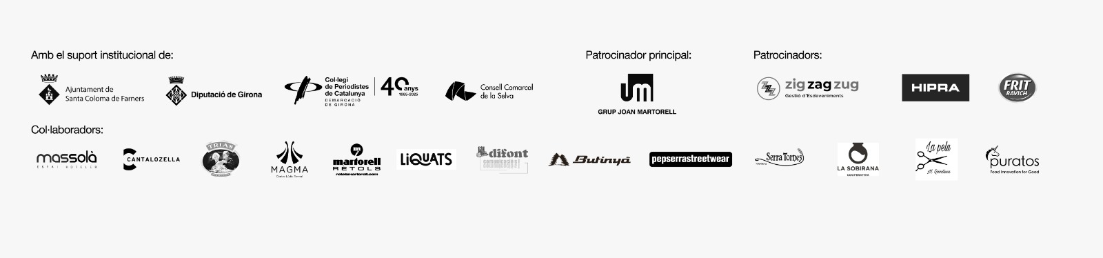 Suports institucionals i patrocinadors